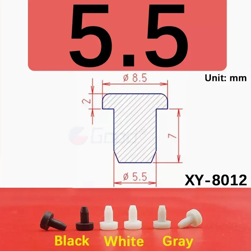 

Черная силиконовая пробка для отверстий 2 мм-14 мм, твердые резиновые колпачки для отверстий, круглые уплотнительные заглушки T-типа, высокотемпературные пылезащитные заглушки