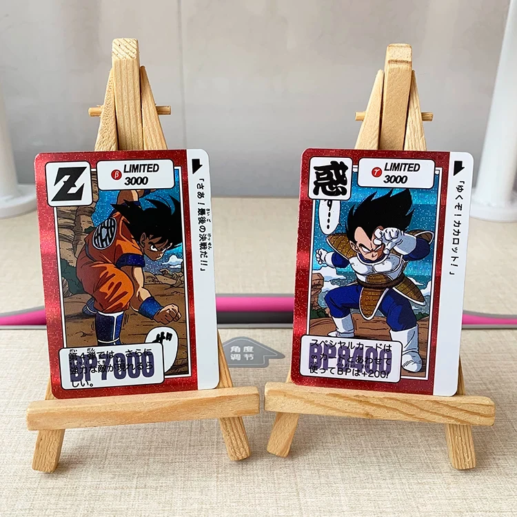 Фото Коллекционная карта Dragon Ball Limited Edition 3000 DIY с светоотражающей сеткой, BP8400, Вегета в западном стиле, Детский Гоку, аниме-карточка-игрушка №4