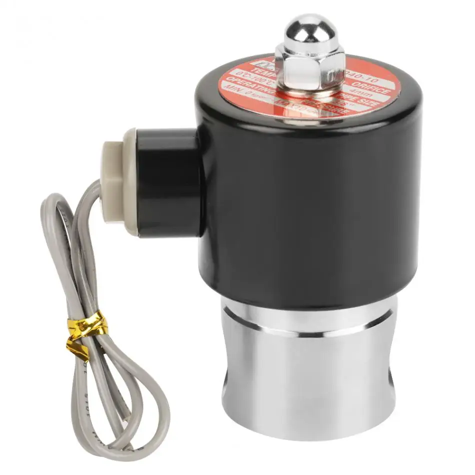 

DC12 24V 3/8 Solenoid Valve Stainless Steel Electric Solenoid Valve N/C Normally 304 Anti-corrosion Solenoid Valve 2.5mm Hole