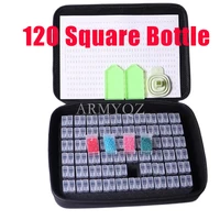 120 slots high capacity multipurpose shockproof bag diamond painting accessories container case diamond mosaic with a4 sticker