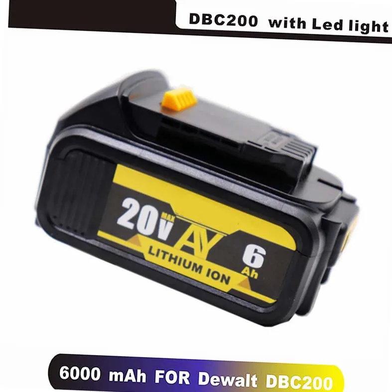 

3000/6000mAh 18V/20V for Dewalt Power Tool Battery for DCB180 DCB181 DCB182 DCB82 DCB180 DCB181 DCB182 DCB201 DCB206 L50
