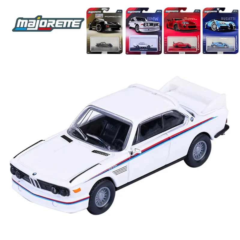 Фото Коллекционные модели автомобилей Majorette Diecast 1:64: BMW 3.0 CSL, Toyota, Bugatti, Porsche 1/64 — высокоточная детализация №1