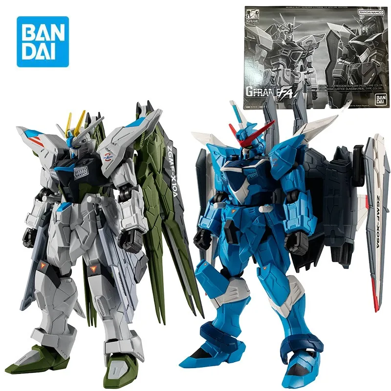 Фото BANDAI PB GFRAME-FA ZGMF X10A Freedom Gundam ZGMF X09A Justice Gundam Цветные фигурки настоящего типа Gundam Комплект аниме-моделей №1