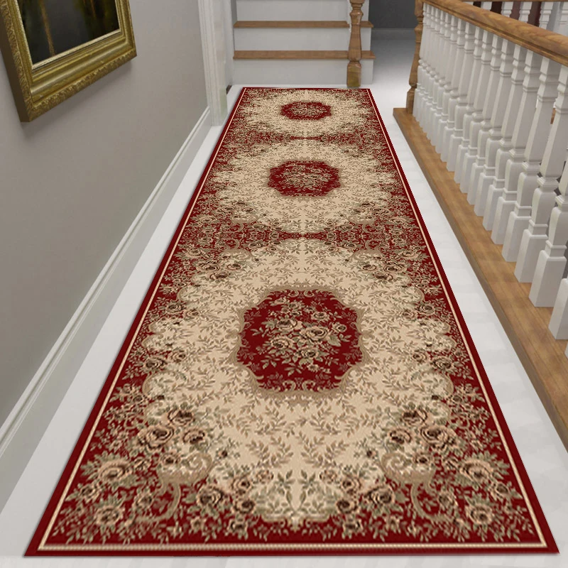 

National Red Corridor Hallway Carpet Bohemia Bedroom Living Room Area Rug Home Decor Carpets Soft Kitchen Rug Entrance Doormat