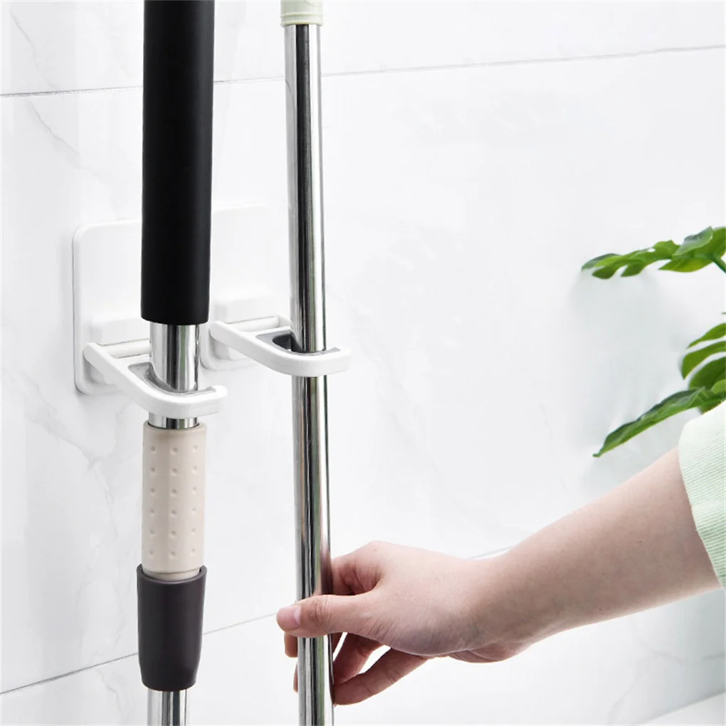 

Room Mop Holder Laundry Broom Hanging Shelf Pantry Door Holder RackBrush Broom Hanger Hook Kitchen Bathroom Hooks