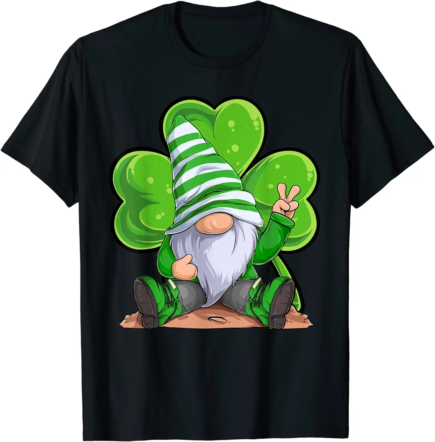 

LOVE Gnomes Irish Shamrock Lucky St Patrick's Day Boys Girls T-Shirt
