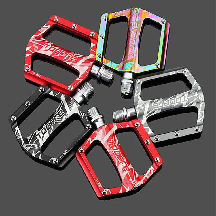 

TOOPRE 1 Pair Of Bicycle Pedal MTB Anti-slip Metal Quick Release Bike Pedal Flat 3 Bearings Footboard Cycling Bike Footrest