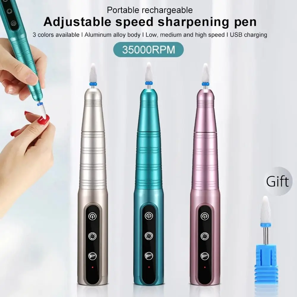 

26000RPM New Electric Nail Polisher Remove Dead Skin Nail Drill Sander Manicure Machine Nail Files Milling Cutter
