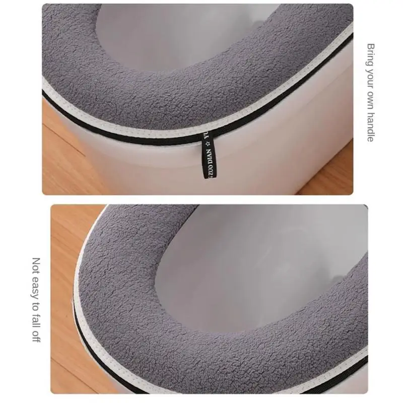 Универсальный чехол на сиденье унитаза зимний теплый мягкий коврик для моющийся