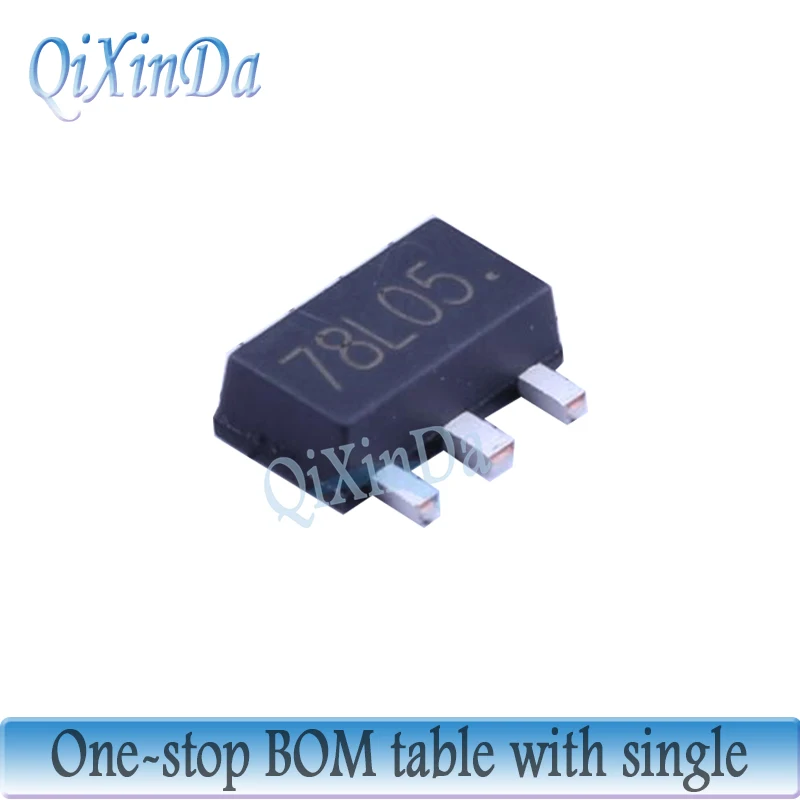 

50 шт. 78L05 SOT-89 5В трехклеммный регулятор патч-транзистор 78L06 78L08 78L09 78L12 78L15 79L05 SMD