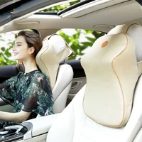 car seat headrest pad 3d memory foam pillow head neck pain relief travel neck support breathable neck support seat car styling