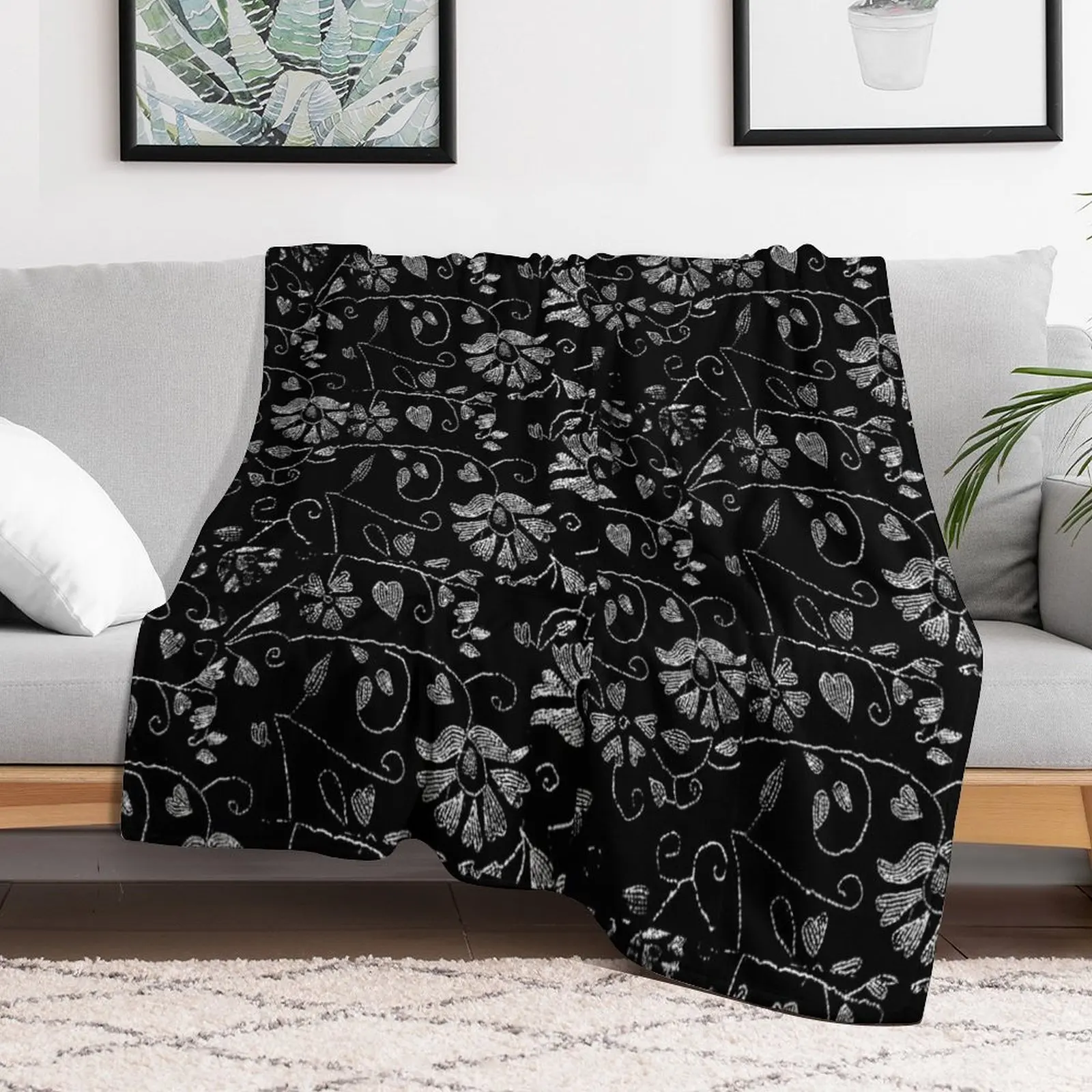 Черно-белое одеяло Nakshi kantha или с вышивкой летние Роскошные Дизайнерские одеяла