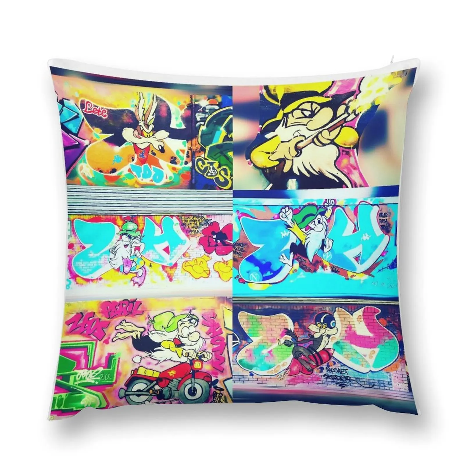 Наволочки для диванных подушек с граффити рождественские Подушки дома