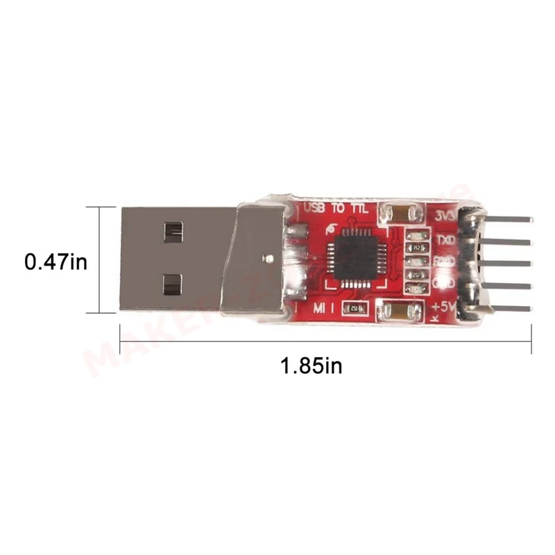 3 Sets CP2102 Module USB to TTL 5PIN Serial Converter Adapter Module Downloader with Jumper Wires for UART STC 3.3V and 5V images - 6