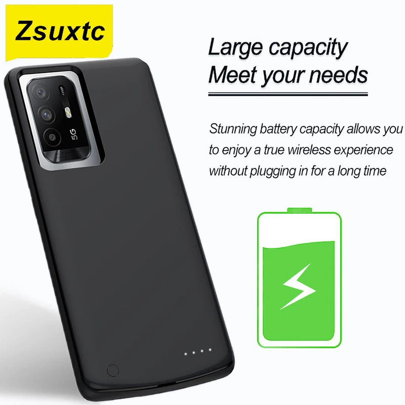 

6800Mah Battery Charger Case For OPPO A95 A96 K9 Power Bank For OPPO A95 Battery Case Phone Bag Cover Cases