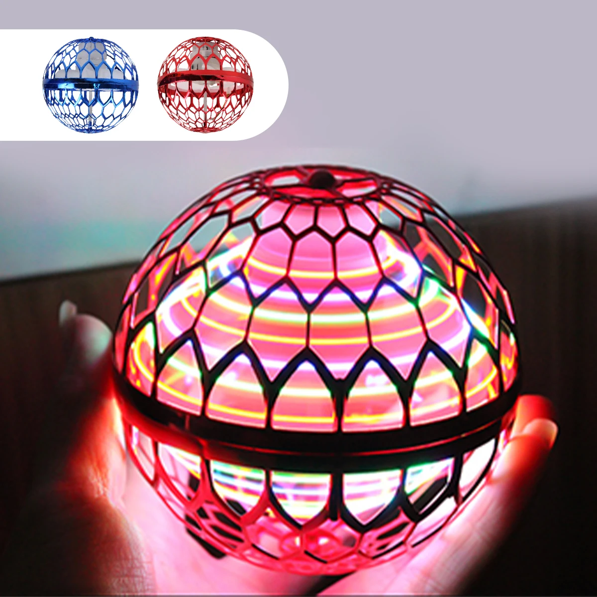 

Светящийся летающий шар, игрушка-Спиннер, Дрон с ручным управлением, вертолет, ховербол, мини-НЛО с светильник кой для мальчиков