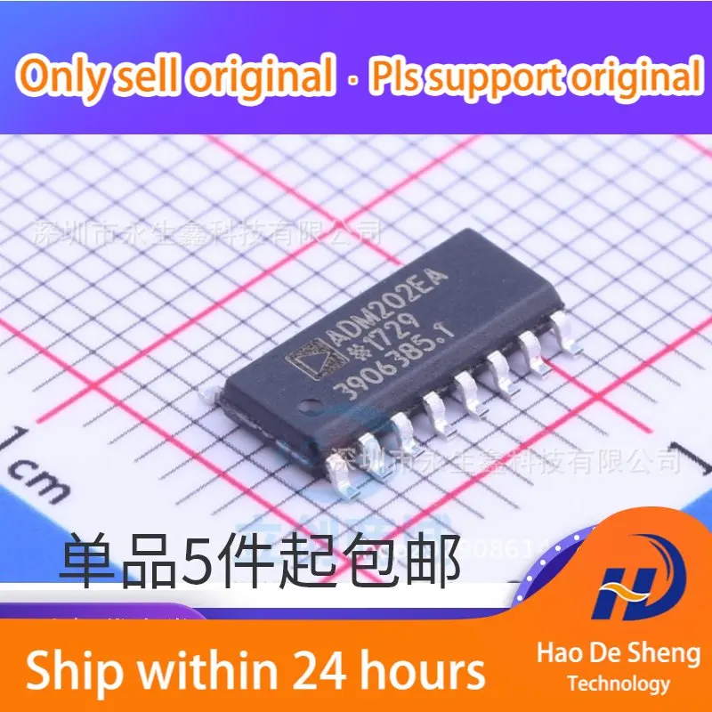 10PCS/LOT ADM202EARNZ ADM202EARN ADM202EA SOP-16 3.9MM Receiver New Original In Stock | Integrated Circuits