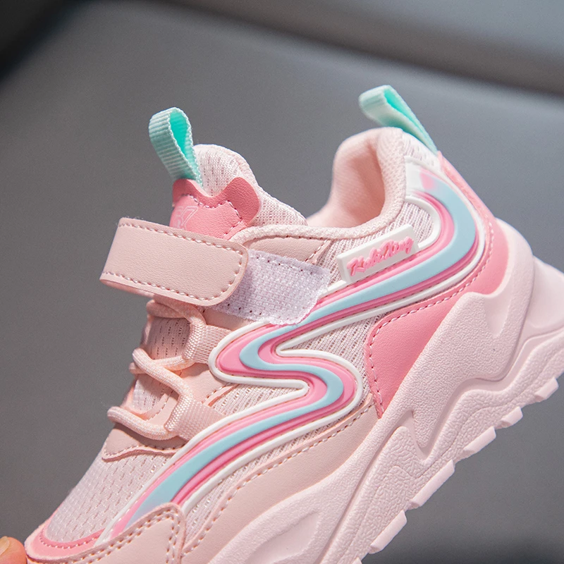 Кроссовки спортивные на толстой подошве Нескользящие для девочек