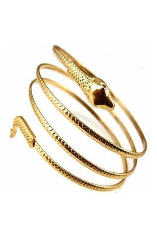 

Fashion Coiled Snake Spiral Upper Arm Cuff Armband Bangle Bracelet Silver