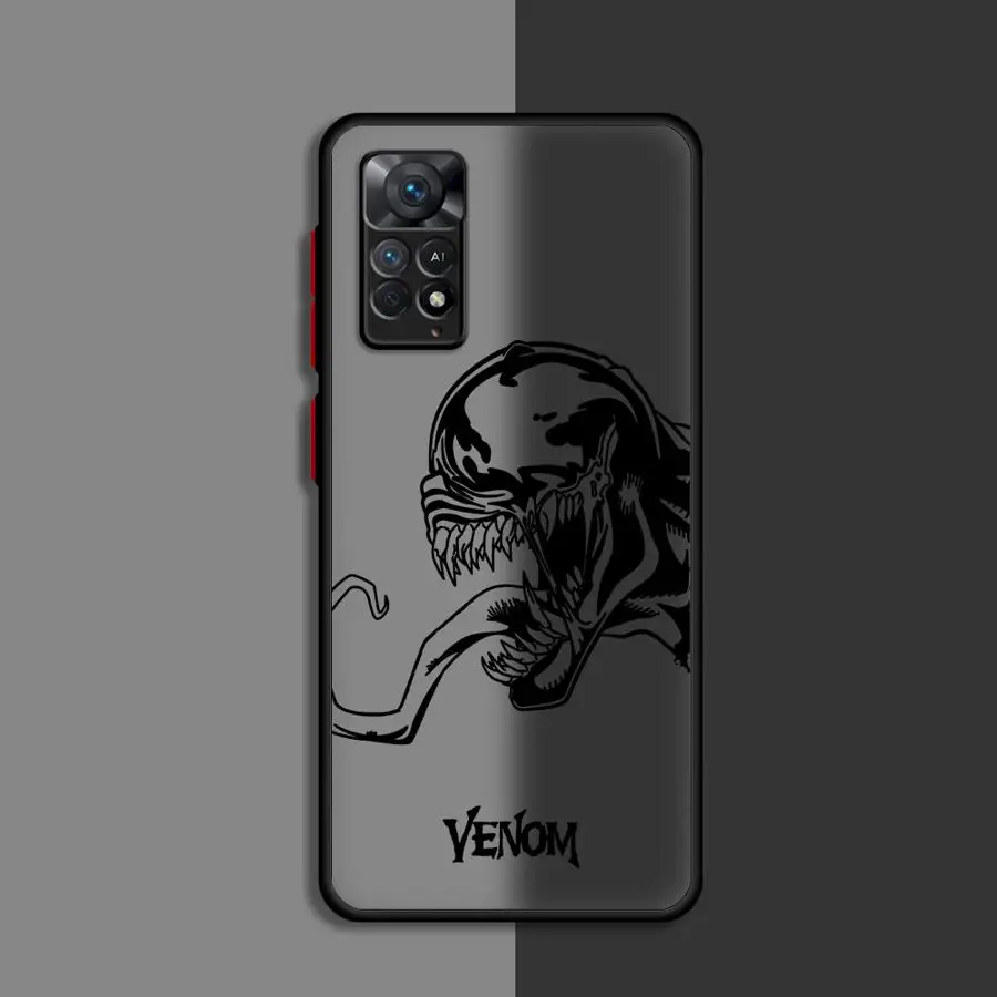 Marvel Venom Logo Phone Case for Xiaomi Redmi Note 11 Pro 5G 12S 11S 12 13 Plus 10S 10 7 8 9 Coque Cover
