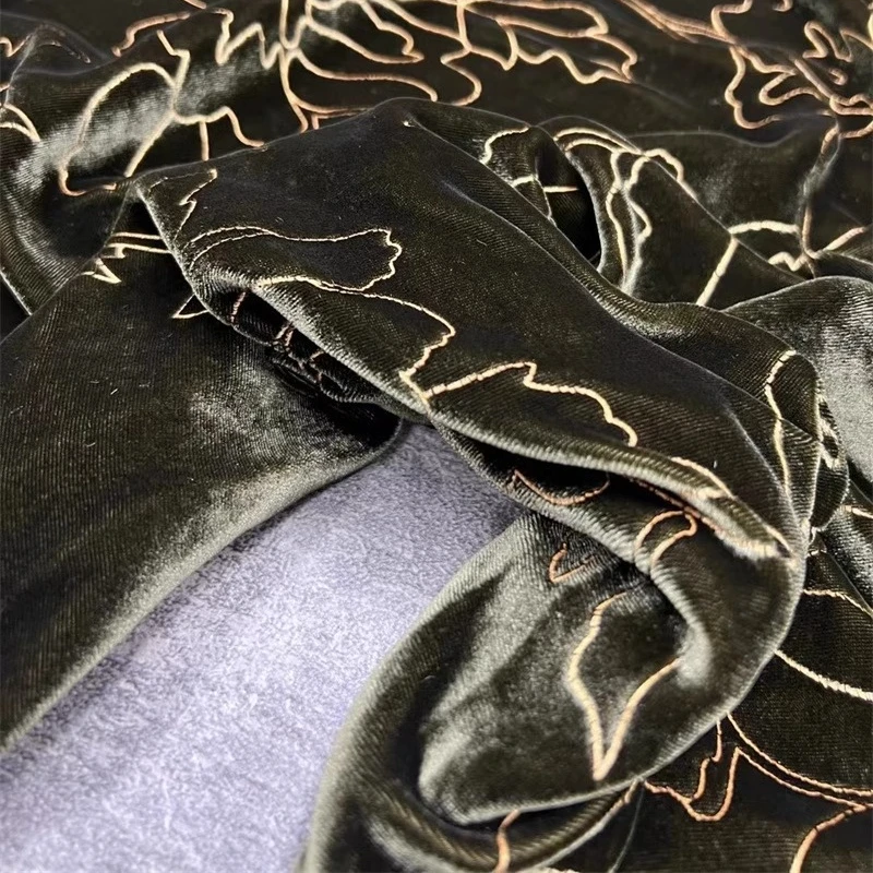 Модная Высококачественная классическая серия шелковая бархатная ткань с