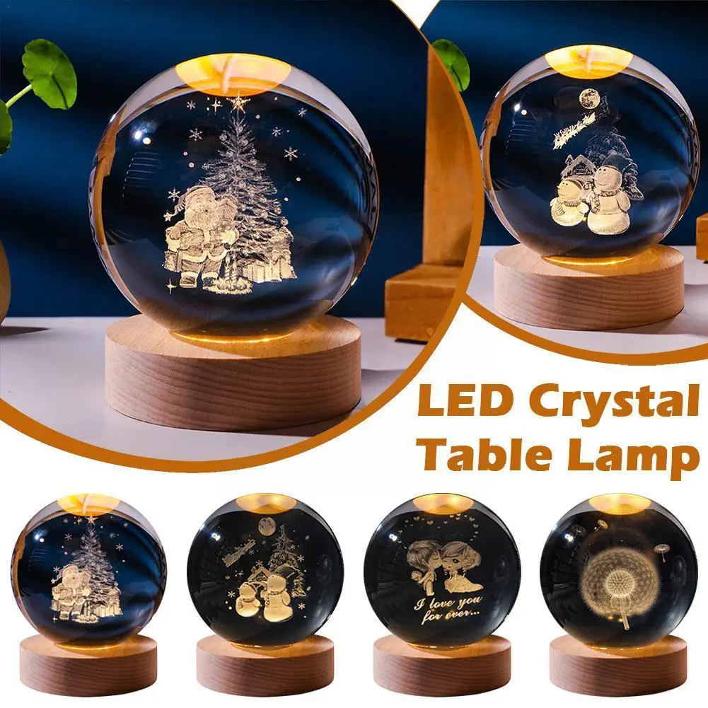 

Уникальный светящийся планетарный Галактический астронавт, хрустальный шар, Подарочная лампа, Usb-светильник, ночсветильник, теплый ночник, ...