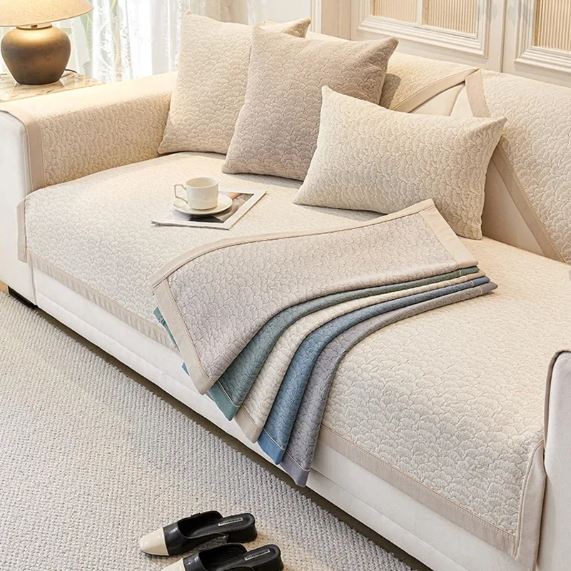 Роскошный жаккардовый чехол для дивана из синели секционный Универсальный