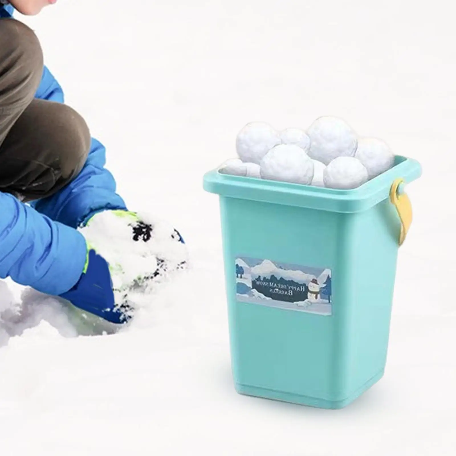 

Portable Storage Container Gifts with Handle Multipurpose Organizer Barrel for Small Shovel Travel Snowball Girls Boys