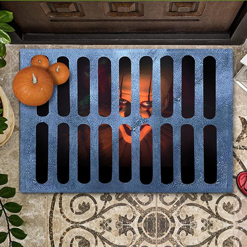 

Clown Cobblestone Doormat Funny Carpet Trap Visual Living Room Rug Home Manhole Cover Bedroom Carpet Mat 3d Bathroom Foot Mats