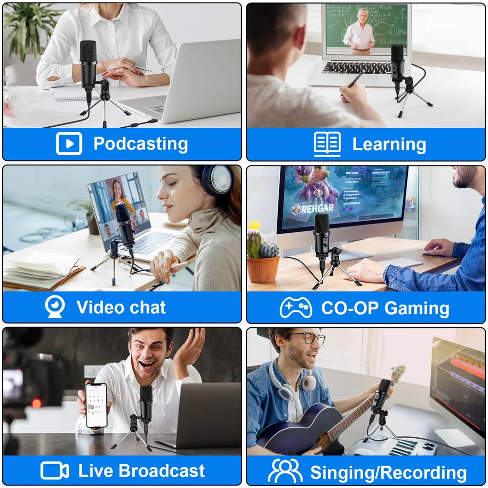 Конденсаторный микрофон Bee DM19 для ПК USB-микрофон