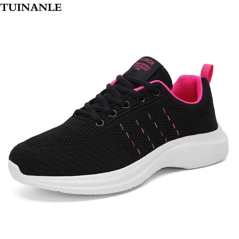 

Туфли TUINANLE женские сетчатые светильник шащие легкие спортивные туфли для бега на открытом воздухе, повседневные Прогулочные кроссовки, лоф...