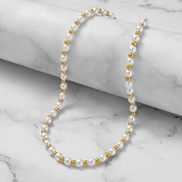 vintage freshwater pearl necklace female ins style simple small fresh pearl neck chain chocker clavicle chain
