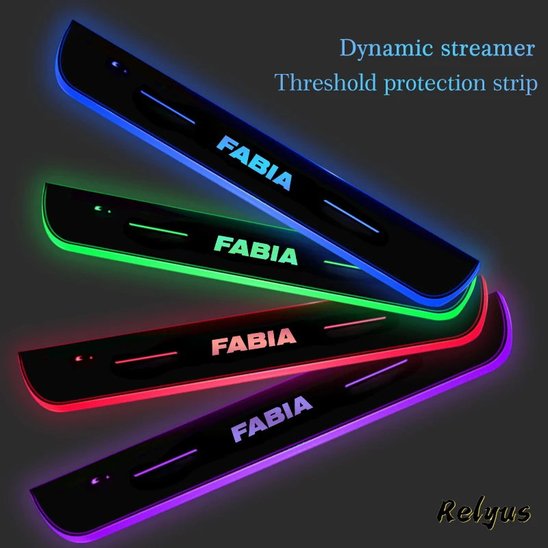 

Customized LED Welcome Pedal Car Scuff Plate Pedal Door Sill Pathway Light For Skoda Fabia 1 2 3 MK1 MK2 MK3 NJ3 NJ5 Accessories