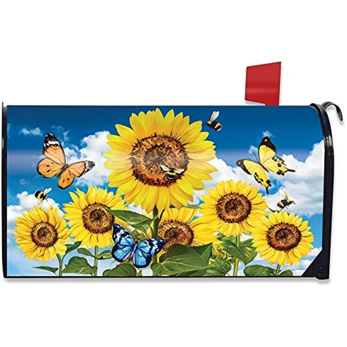 

Sunflowers and Bees Summer Magnetic Mailbox Cover Floral Standard