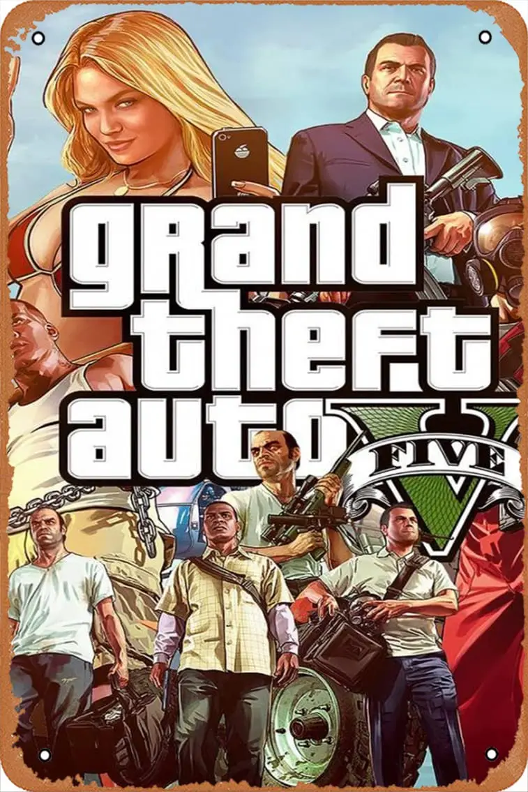 Постер для классического декора игровой постер из GTA и 5 игр 6 настенных