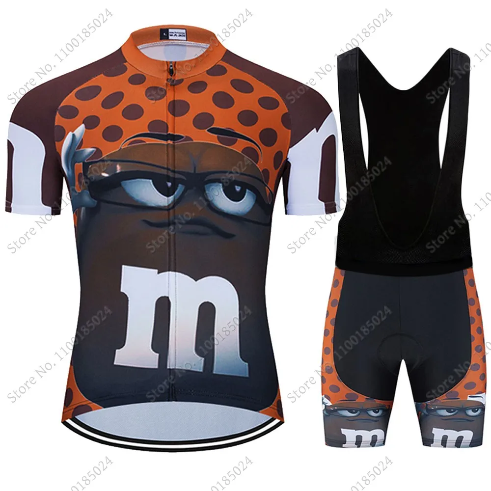 

2022 Забавный мультяшный набор велосипедных Джерси популярная одежда для велоспорта шоколадные фасоли рубашка для шоссейного велосипеда ко...