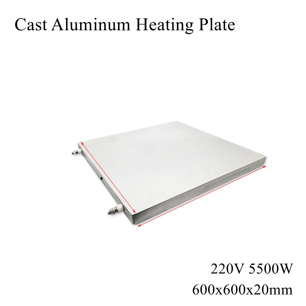 

600*600mm Cast Aluminum Heating Plate High Temperature Flat Electric Band Heater Pad Mat Board Press Machine Extruder Laminator