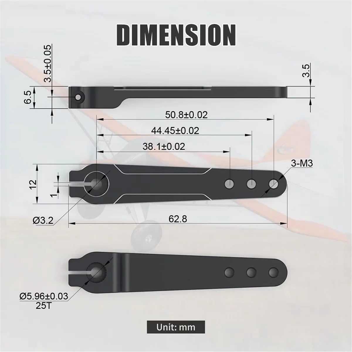 25T удлинитель рулевого сервопривода из алюминиевого сплава сервопривод для