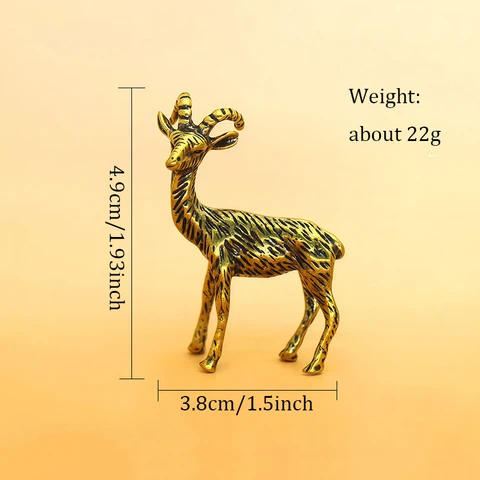 Миниатюрная статуэтка козы из латуни