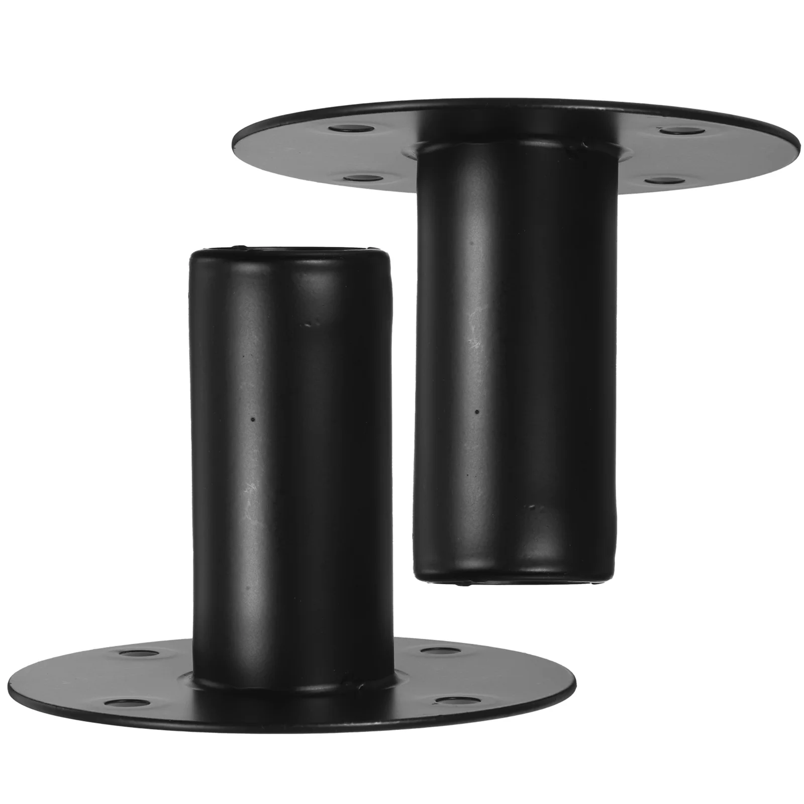 2 Pcs Computer Soundbar Desktop Speaker Base Bracket Metal Tray Aluminum Alloy Holder