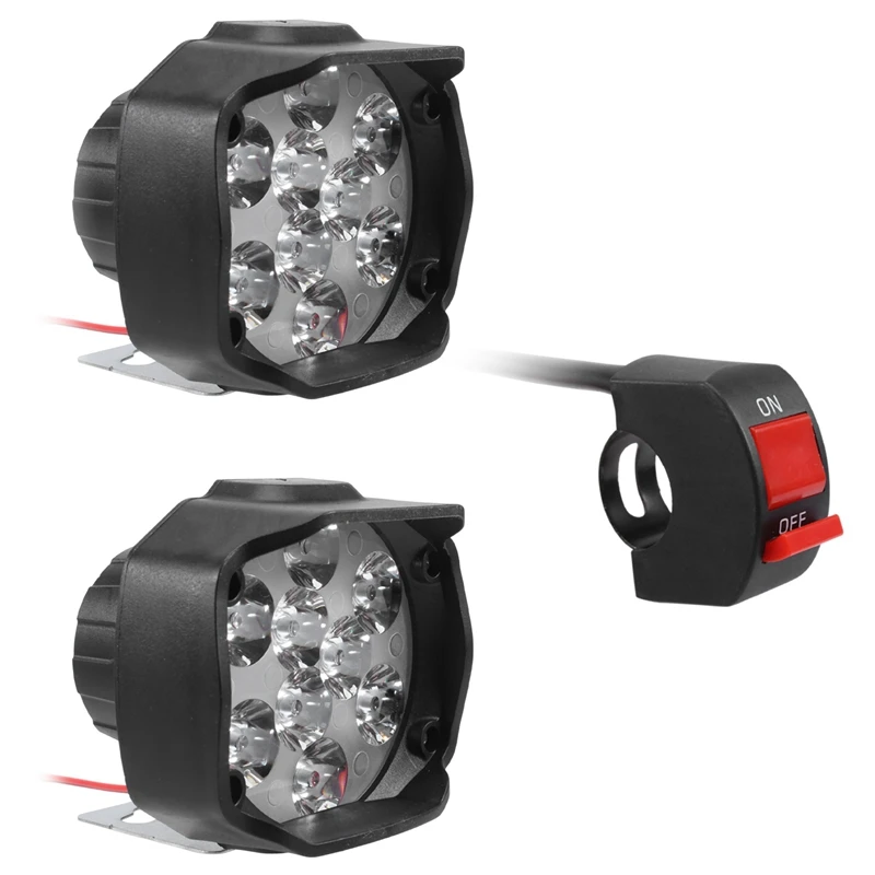 Фара для мотоцикла суперъяркая с переключателем 12 В