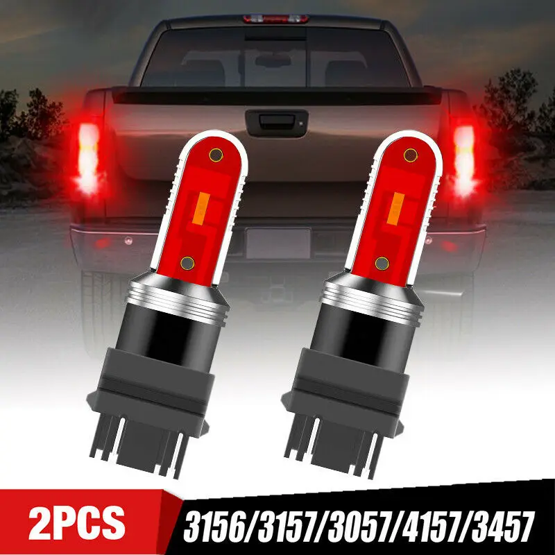 

2pcs 1860 SMD Car Brake Tail Light 3156/3157/3057/4157/3457 LED Tail Light/Parking Bulbs Red Strobe Blinking Brake