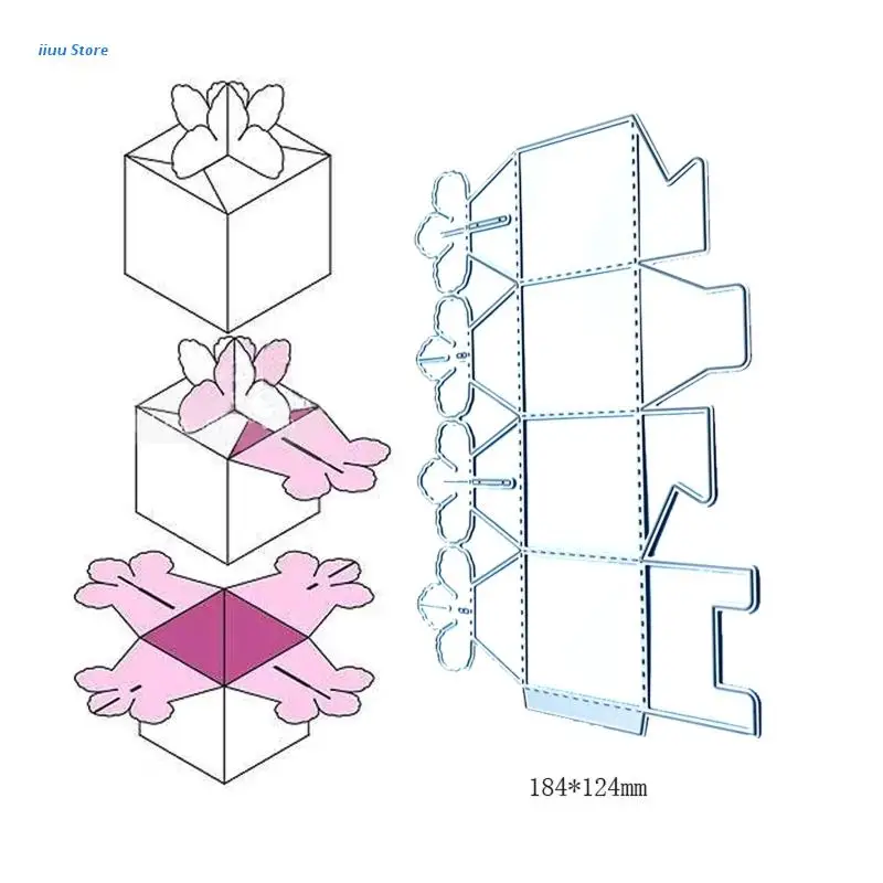 3D цветочные лепестки Конфеты Подарочная коробка сшитые металлические штампы