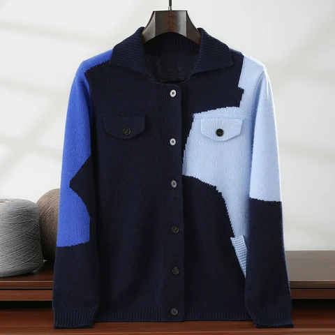 Мужской кашемировый кардиган Streetwear