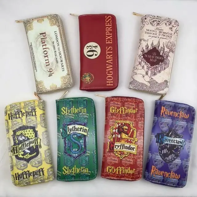 

40style Harry Potter Series Wallet Magic College Owl Platporm Double-layer Large-capacity PU Zipper Clutch for Students Card Bag