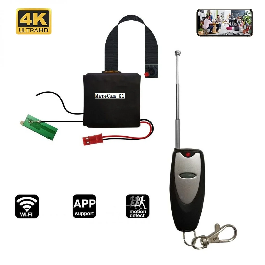 

4K DIY Camera, X1 Mini Wifi Cameras App Camcorder USB Webcam Portable Recorder Wireless Motion Detection Remote