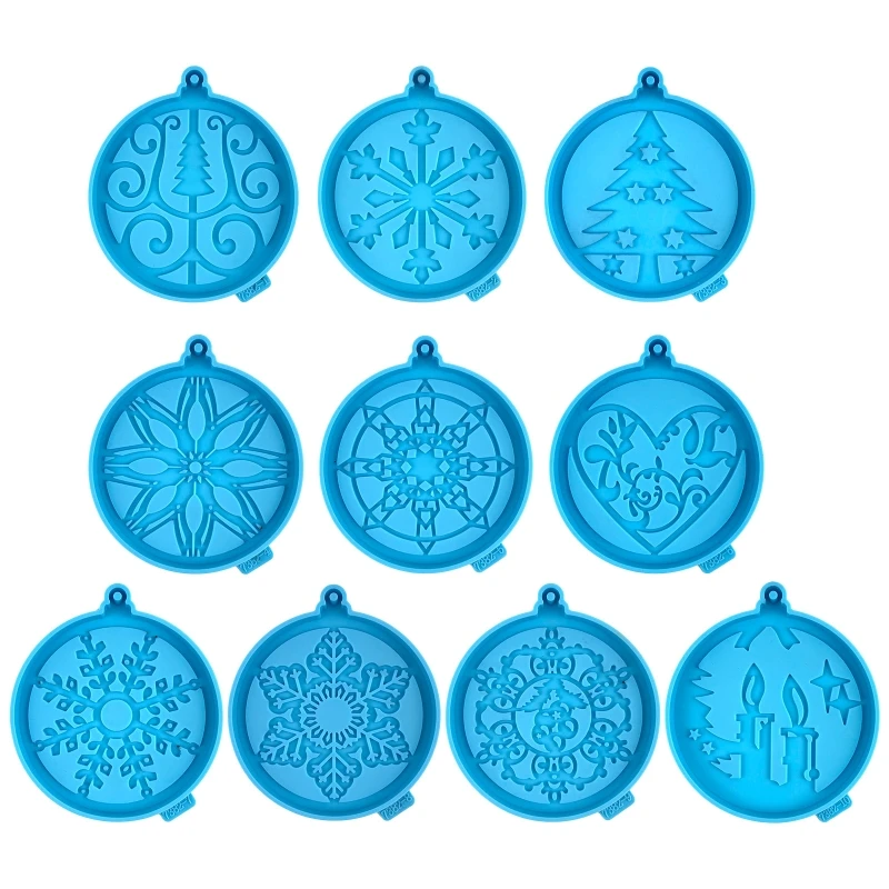 

1/10 Pcs Silicone Mold Keychain Pendant Silicone Mold Epoxy Craft Xmas Tree Mold