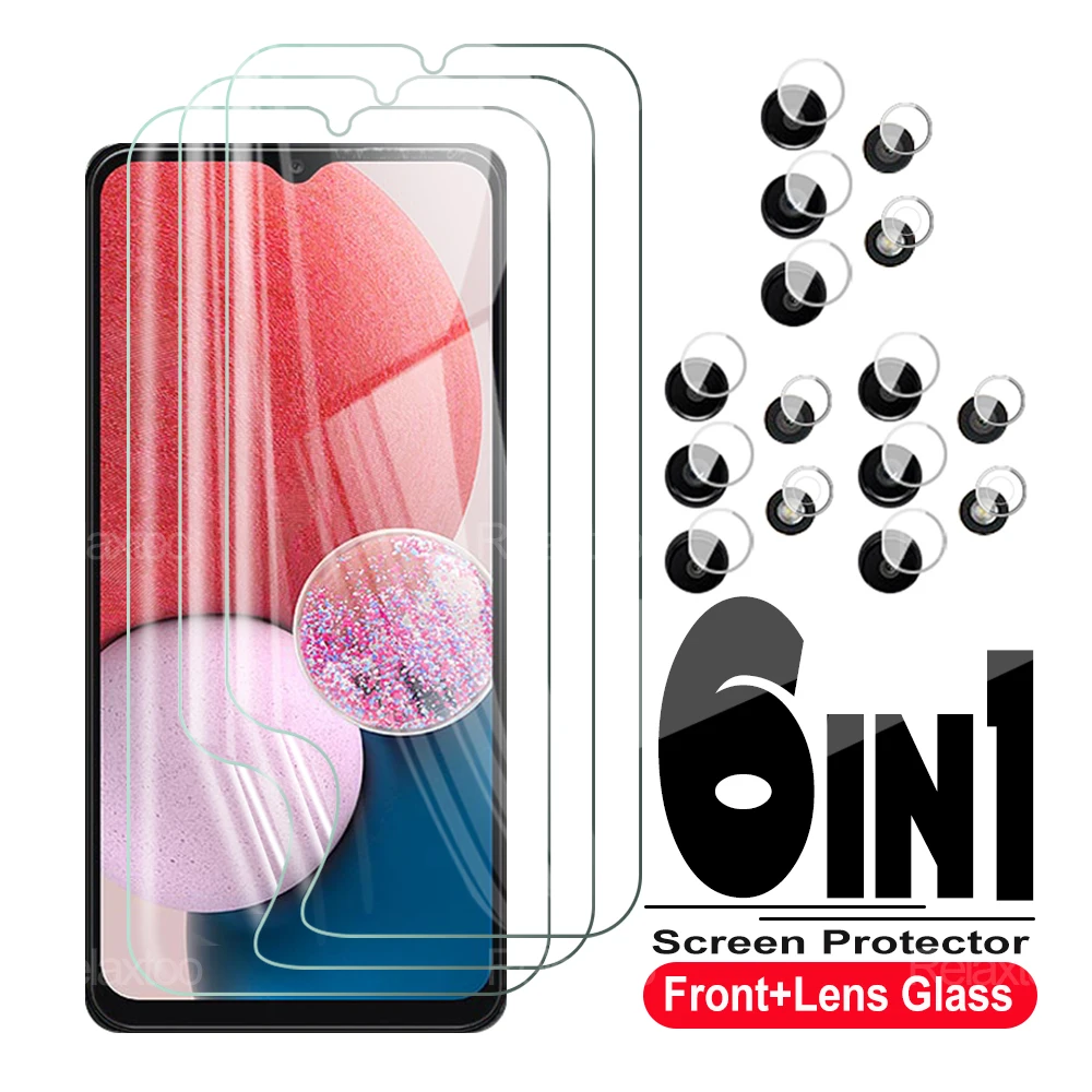 

Изогнутая мягкая Гидрогелевая пленка 6 в 1 для Samsung Galaxy A13 5G4G A12, защита экрана задней передней камеры для Samsung M12, не стекло