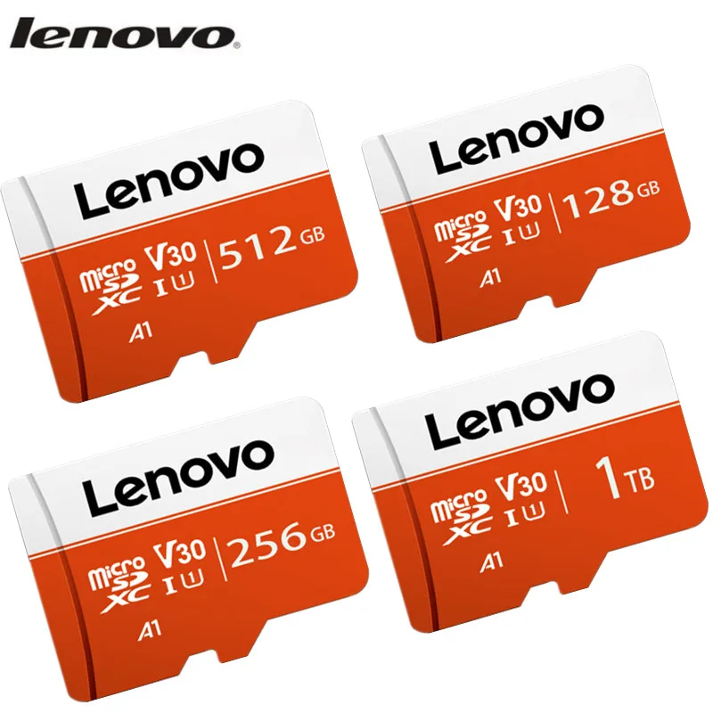 

New Original Lenovo Memory Card 256GB 128GB Flash MemoryCard Class 10 High Speed Microsd TF/SD Card Gift Complimentary Adapter