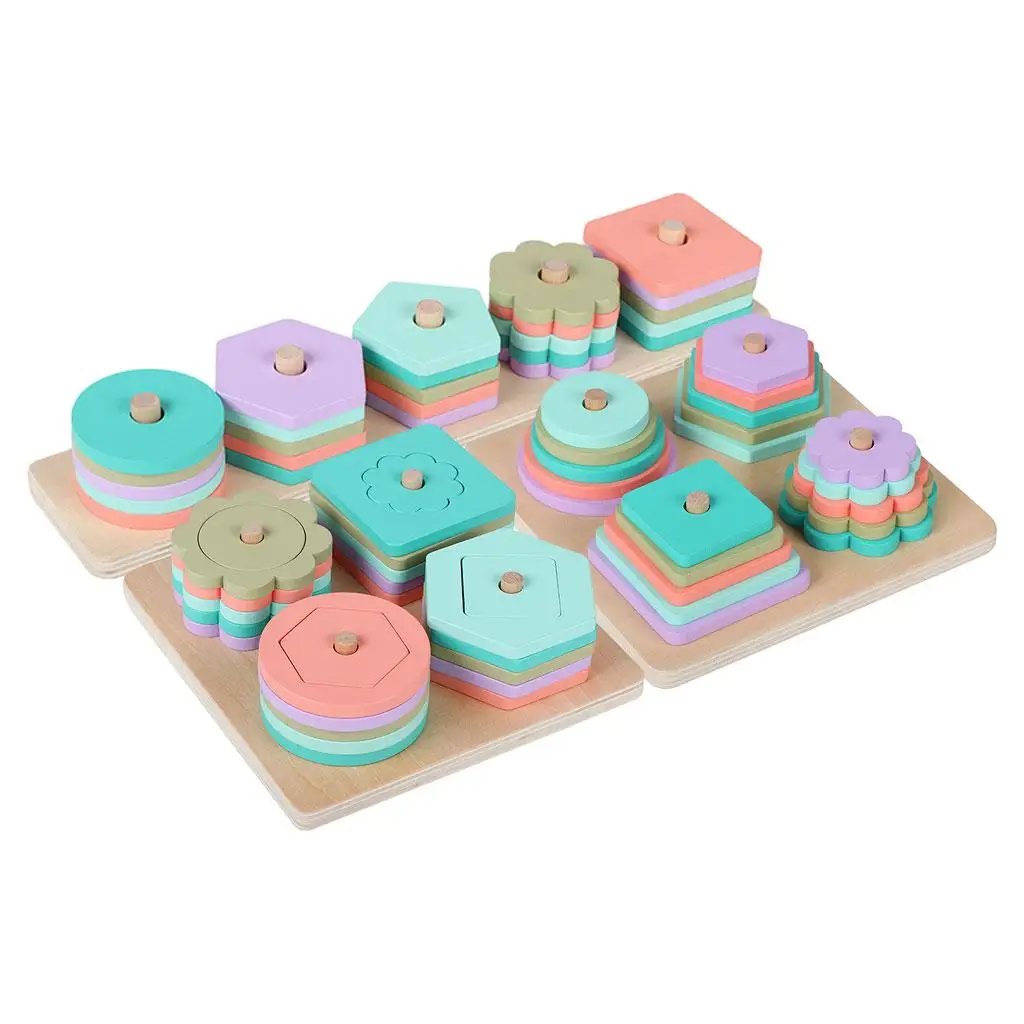 

Preschool Toddler Toys Shape Color Recognition Blocks for Young Children